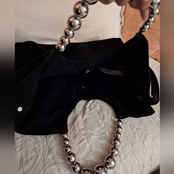 Zara black suede hobo bag limited edition - Picture 8 of 9